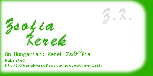 zsofia kerek business card